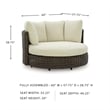 Signature Design by Ashley Kimora Brown Outdoor Swivel Lounge Chair with Cushion