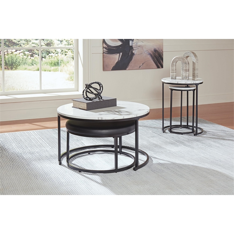 Signature Design by Ashley Jusmour Black Table - Set of 4