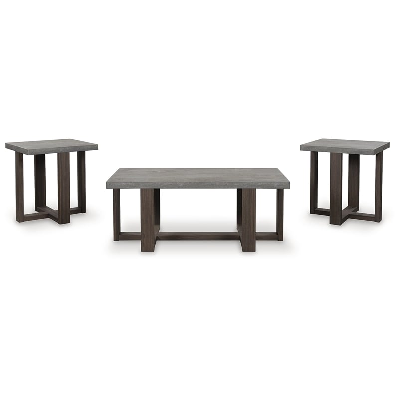 Signature Design by Ashley Dynnford Gray Table - Set of 3