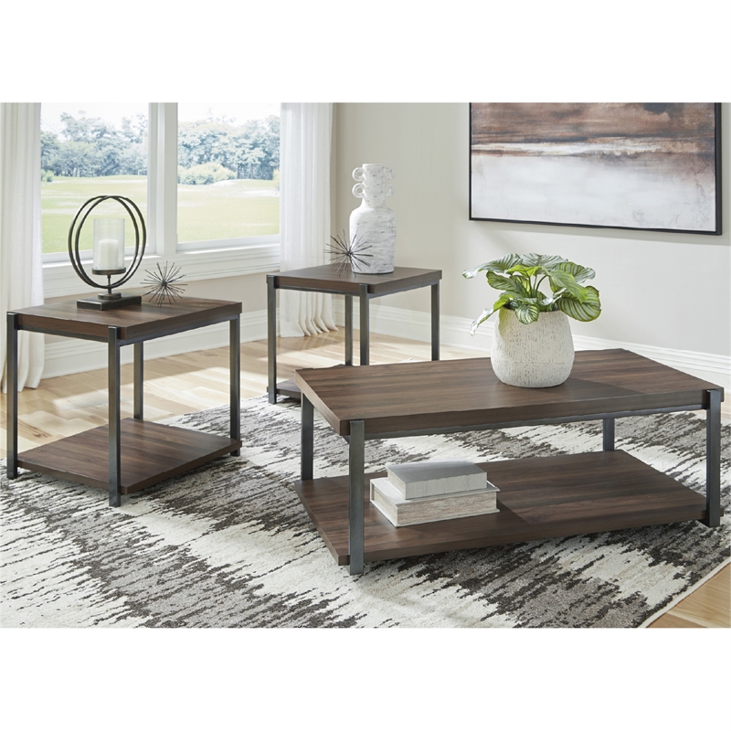 Signature Design by Ashley Trindwick Brown Table - Set of 3