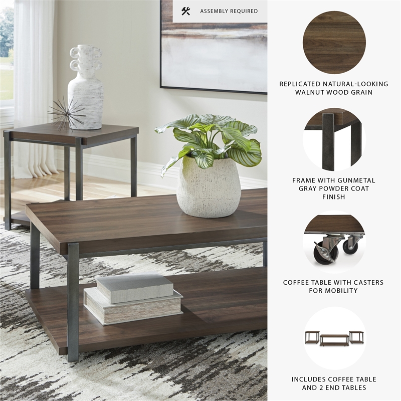 Signature Design by Ashley Trindwick Brown Table - Set of 3