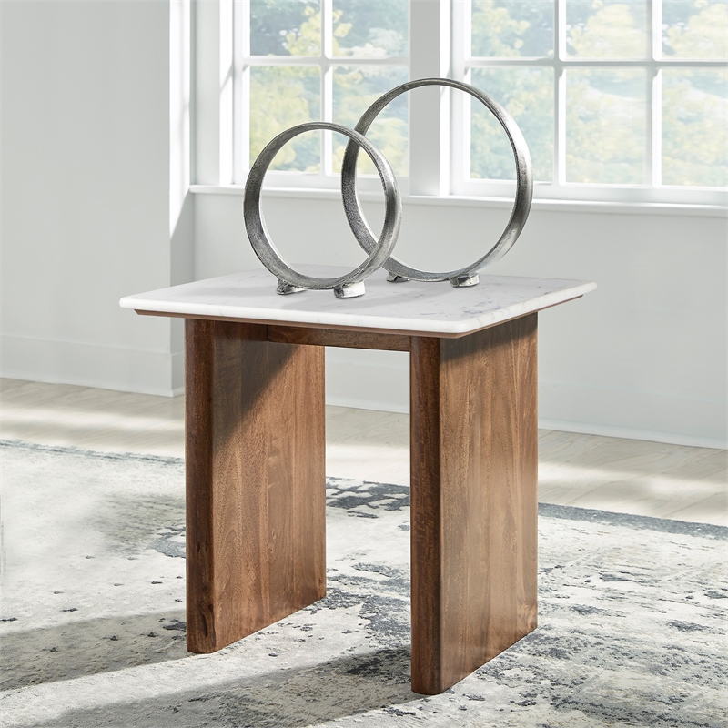 Signature Design by Ashley Isanti White End Table