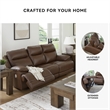 Signature Design by Ashley VonRyan Brown Power Reclining Sofa