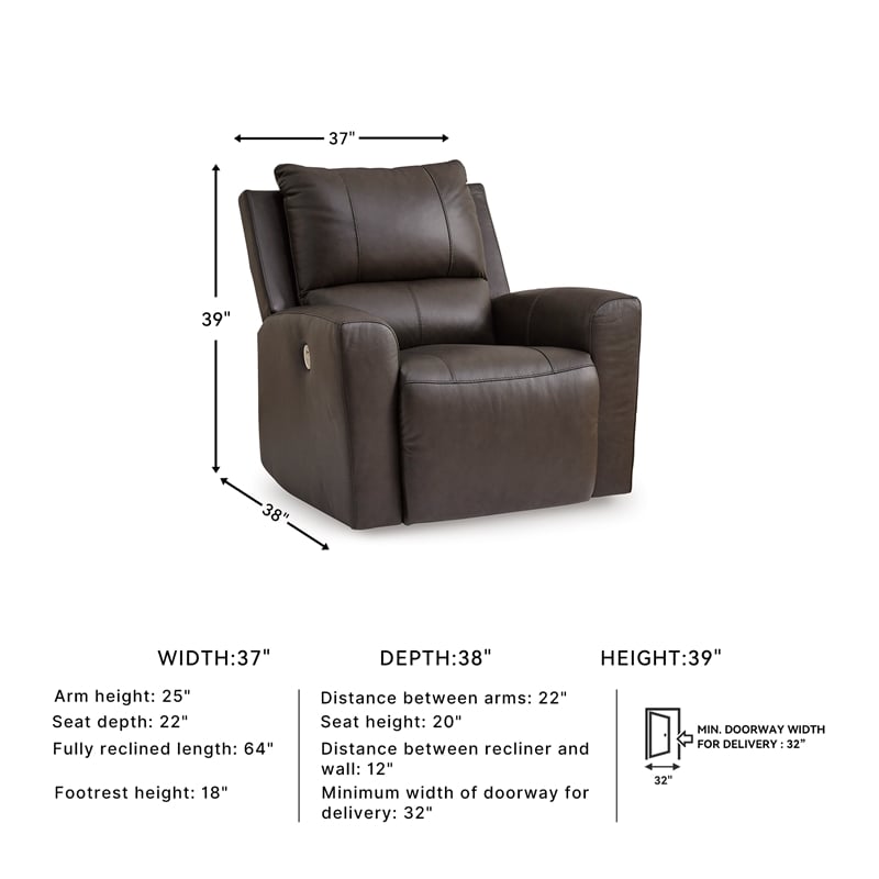 Signature Design by Ashley Boxmere Brown Power Recliner
