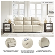 Signature Design by Ashley Dahlmoore Beige Power Reclining Sofa