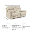 Signature Design by Ashley Dahlmoore Beige Power Reclining Loveseat with Console