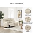 Signature Design by Ashley Dahlmoore Beige Power Reclining Loveseat with Console