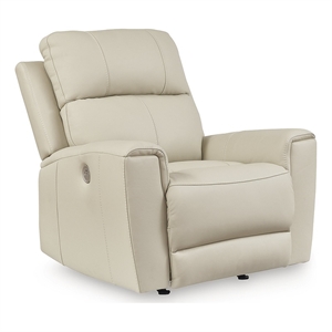 signature design by ashley dahlmoore beige power recliner