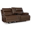 Signature Design by Ashley VonRyan Brown Power Reclining Loveseat