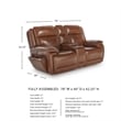 Signature Design by Ashley Healy Pier Brown Power Reclining Loveseat W/ Console