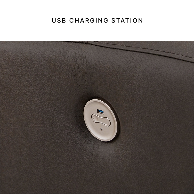 Signature Design by Ashley Boxmere Brown Power Reclining Loveseat with Console