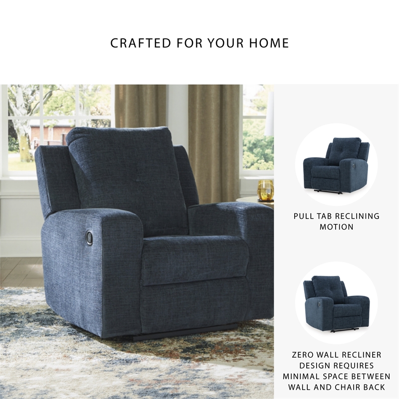 Signature Design by Ashley Danum Blue Recliner