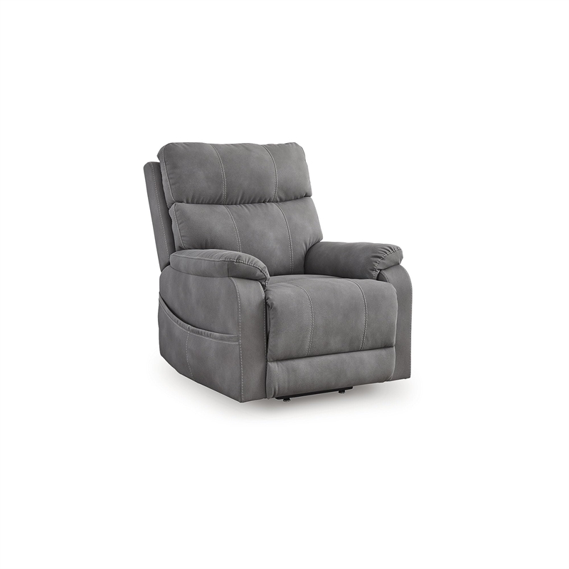 Signature Design by Ashley Next-Gen Durapella Gray Power Lift Recliner