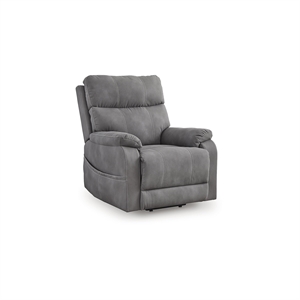 Signature Design by Ashley Next-Gen Durapella Gray Power Lift Recliner