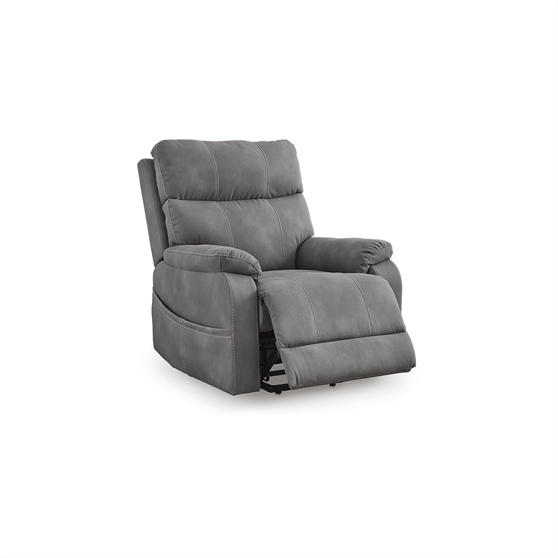 Signature Design by Ashley Next-Gen Durapella Gray Power Lift Recliner