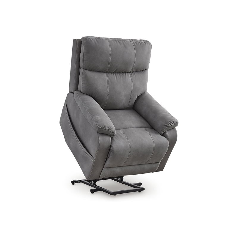 Signature Design by Ashley Next-Gen Durapella Gray Power Lift Recliner