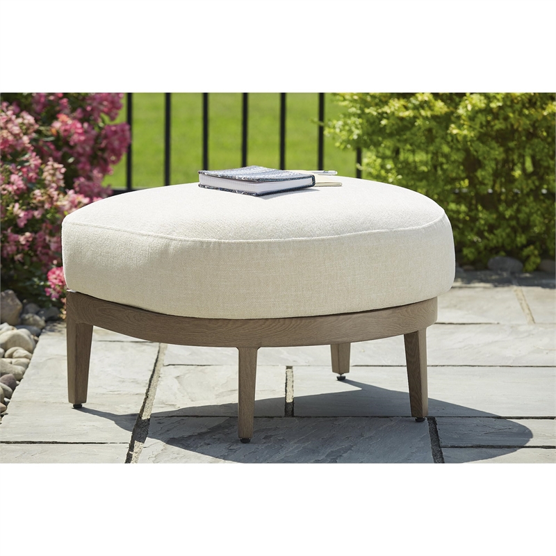 Signature Design by Ashley Furniture Serene Bay Dark Brown Outdoor Ottoman