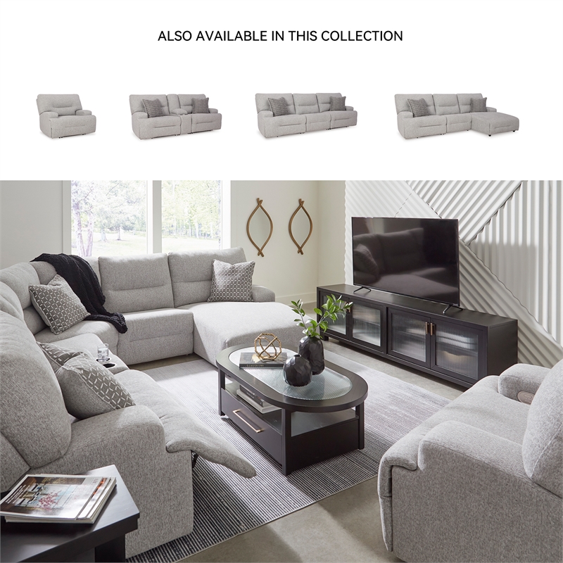 Signature Design by Ashley Furniture Acklen Place Pewter Power Recliner