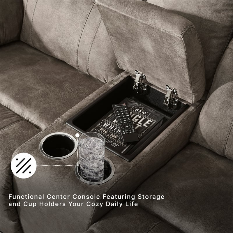 Signature Design by Ashley Furniture Laresview Gray Reclining Loveseat