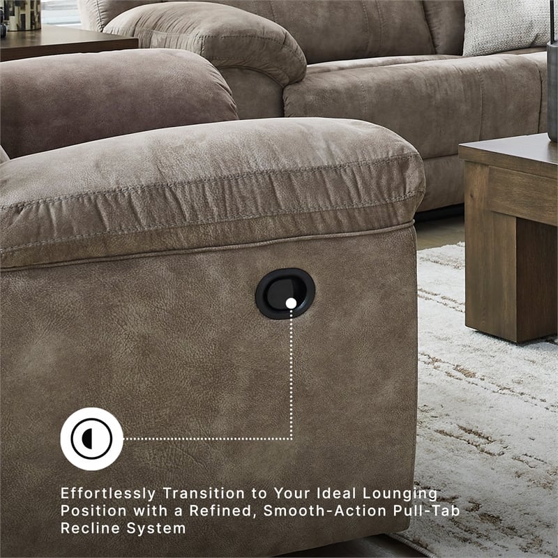 Signature Design by Ashley Furniture Laresview Gray Reclining Loveseat