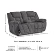 Signature Design by Ashley Furniture Foreside Charcoal Reclining Loveseat