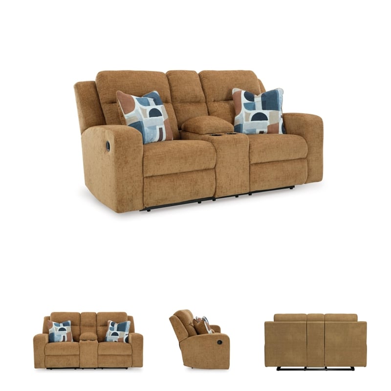 Signature Design by Ashley Furniture Kanlow Brown Reclining Loveseat