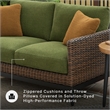 Signature Design by Ashley Furniture Horizon Hall Brown & Green Outdoor Loveseat