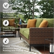 Signature Design by Ashley Furniture Horizon Hall Brown & Green Outdoor Loveseat