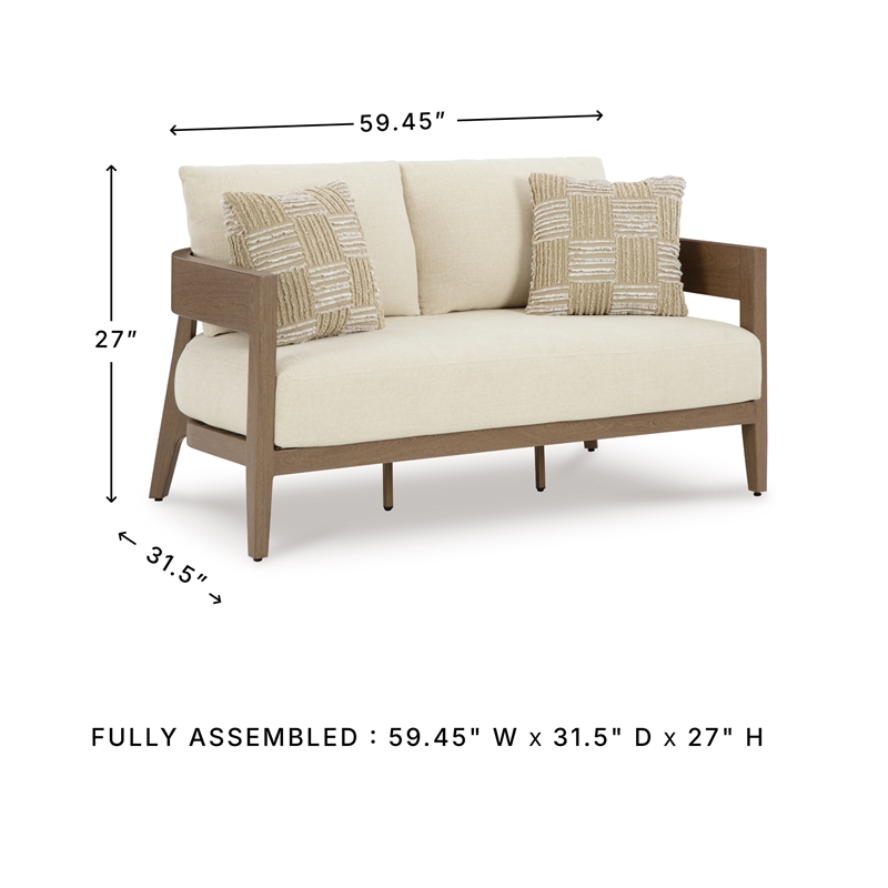 Signature Design by Ashley Furniture Serene Bay Dark Brown Patio Loveseat