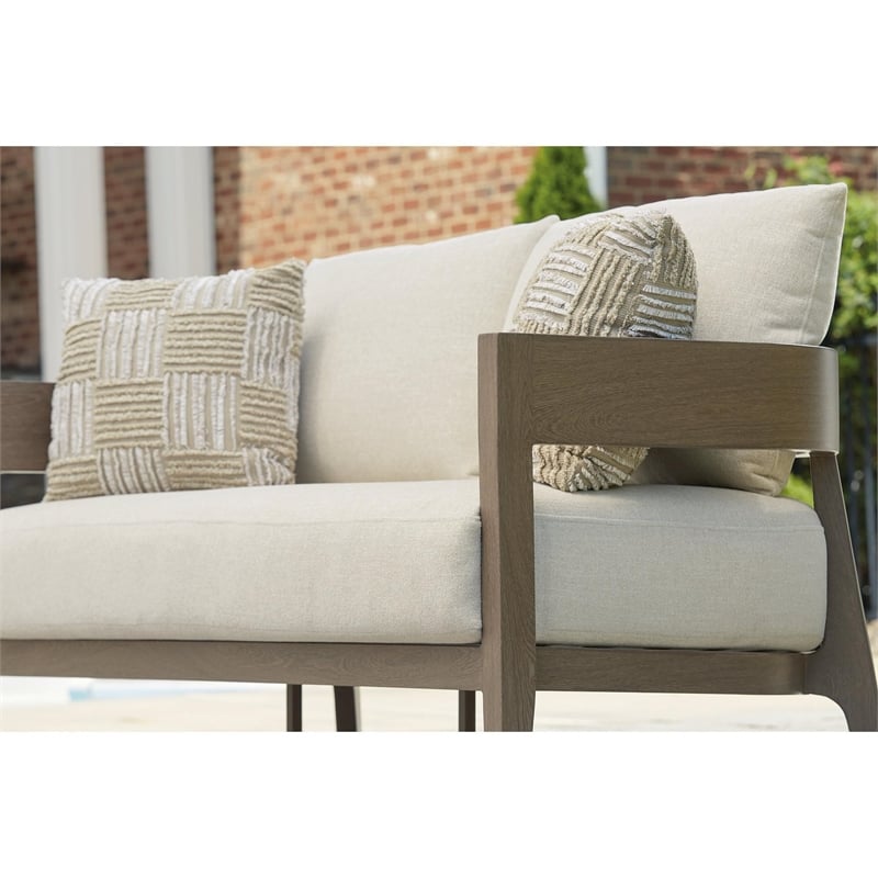 Signature Design by Ashley Furniture Serene Bay Dark Brown Patio Loveseat