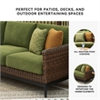 Signature Design by Ashley Furniture Horizon Hall Brown & Green Outdoor Sofa