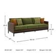 Signature Design by Ashley Furniture Horizon Hall Brown & Green Outdoor Sofa