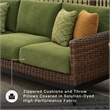 Signature Design by Ashley Furniture Horizon Hall Brown & Green Outdoor Sofa