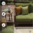 Signature Design by Ashley Furniture Horizon Hall Brown & Green Outdoor Sofa