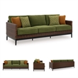 Signature Design by Ashley Furniture Horizon Hall Brown & Green Outdoor Sofa