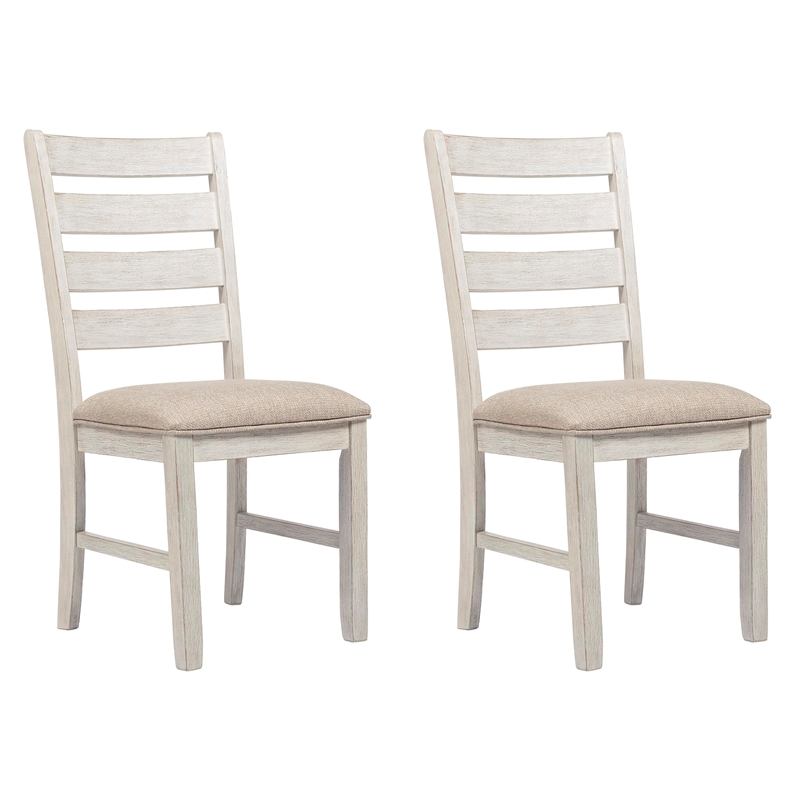 Ashley Skempton Polyester Upholstered Dining Chair Grayish Whitewash