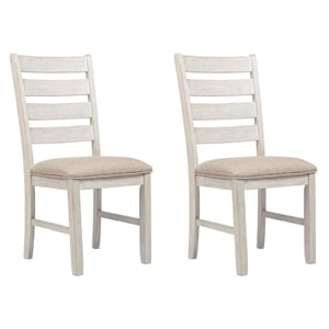 Ashley Skempton Polyester Upholstered Dining Chair Grayish Whitewash
