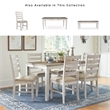 Ashley Skempton Polyester Upholstered Dining Chair Grayish Whitewash