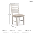 Ashley Skempton Polyester Upholstered Dining Chair Grayish Whitewash