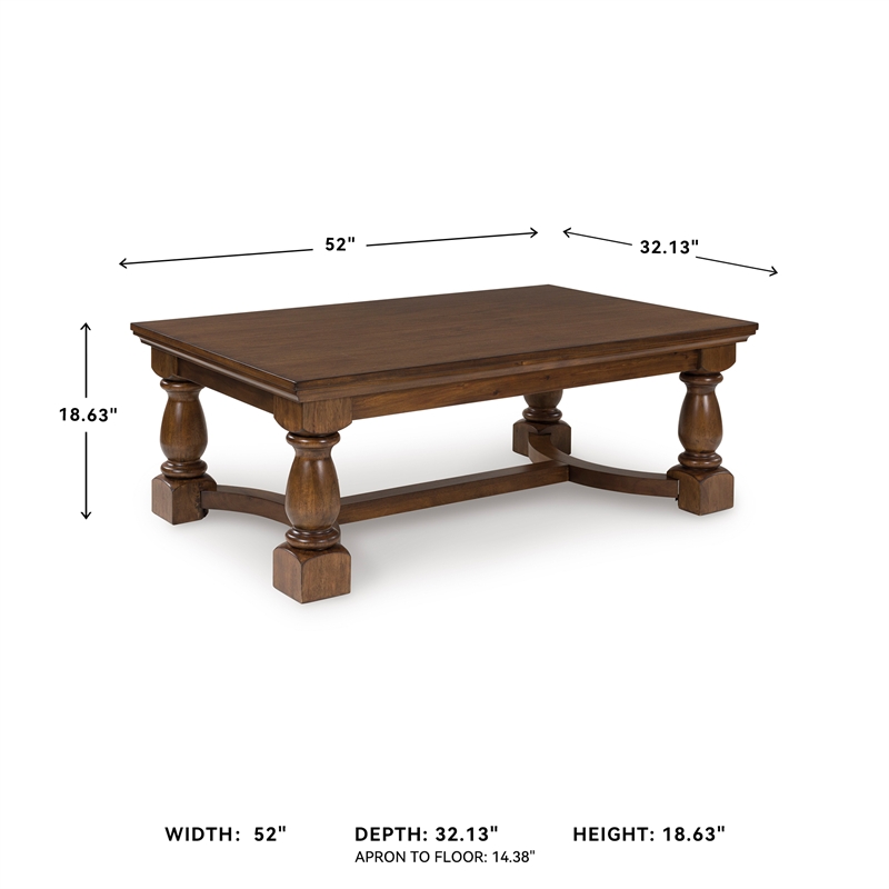 Signature Design by Ashley Sturlayne Brown Coffee Table