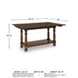 Signature Design by Ashley Sturlayne Brown Flip Top Sofa Table
