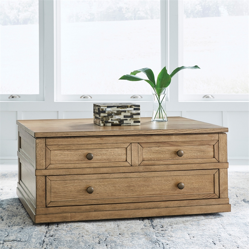 Signature Design by Ashley Sharlance Light Brown Lift-Top Coffee Table