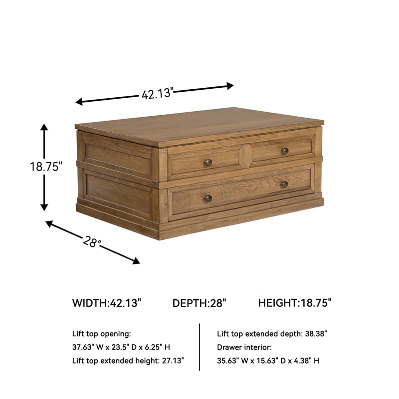 Signature Design by Ashley Sharlance Light Brown Lift-Top Coffee Table