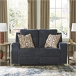 Signature Design by Ashley Danum Blue Reclining Loveseat