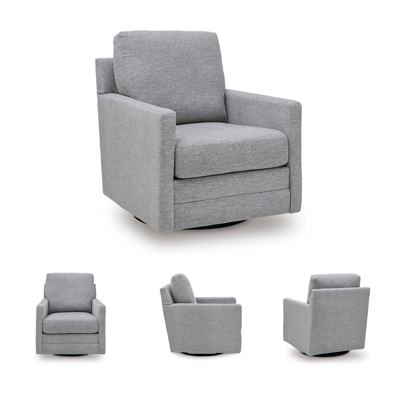 Signature Design by Ashley Freybourne Next-Gen Nuvella Gray Swivel Accent Chair