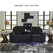Signature Design by Ashley Broad Cove Black Power Reclining Sofa