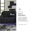 Signature Design by Ashley Broad Cove Black Power Reclining Sofa