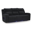 Signature Design by Ashley Broad Cove Black Power Reclining Sofa