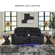 Signature Design by Ashley Broad Cove Black Power Reclining Loveseat