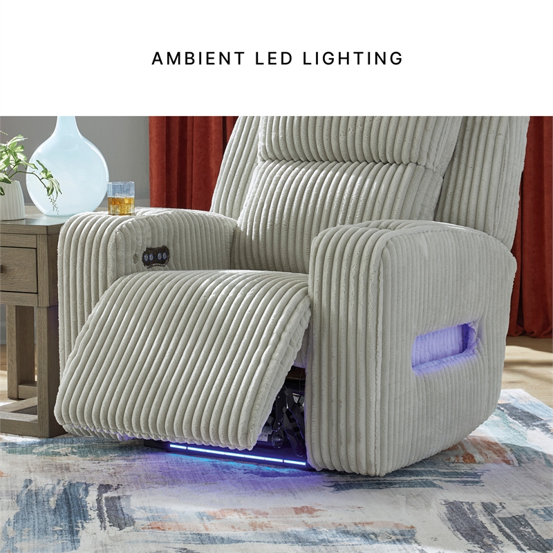 Signature Design by Ashley Broad Cove Light Gray Power Recliner